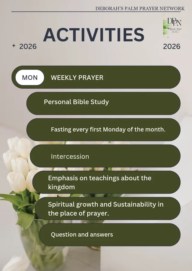 Christ Rehoboth activities flyer